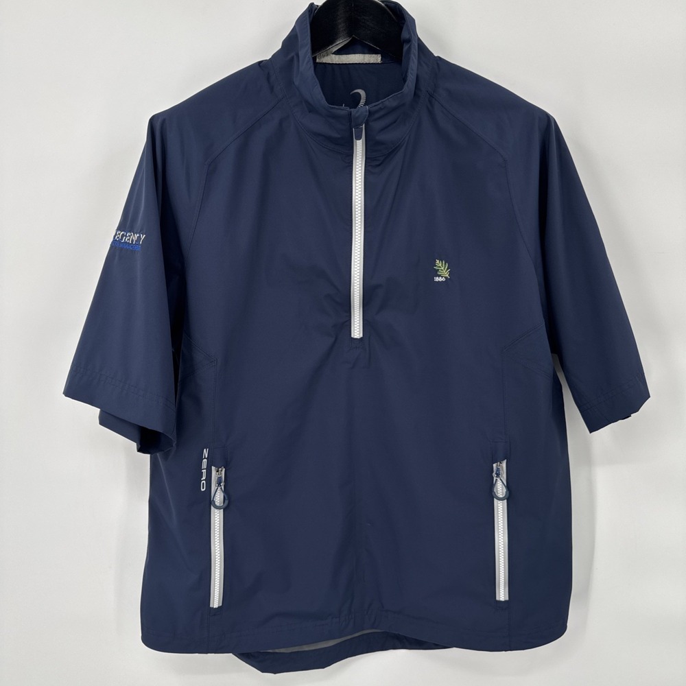 New Zero Restriction Z500 1/4 Zip Pullover Navy Tuxedo Club Sz M Financial  Golf